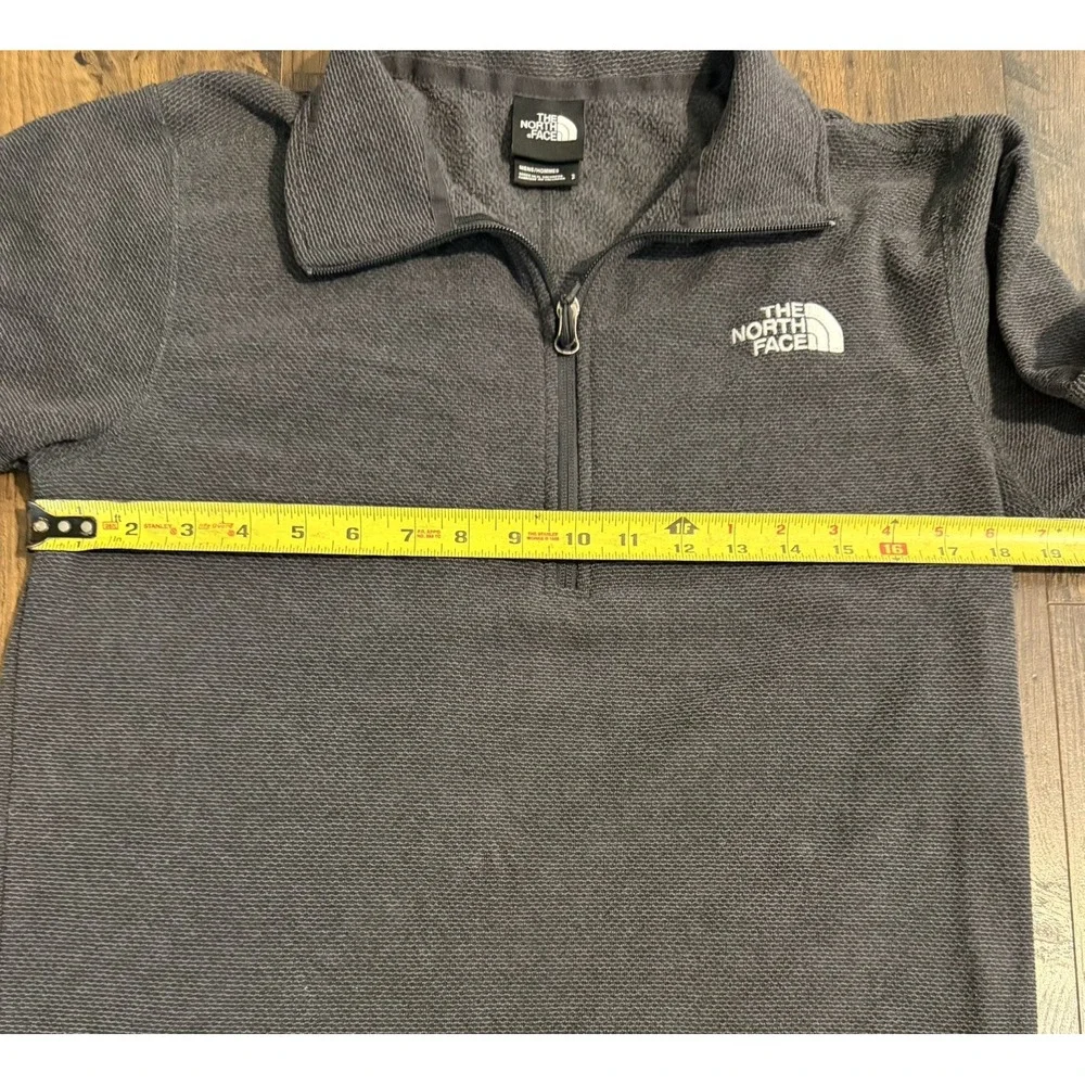 THE NORTH FACE Men's Small Quarter 1/4  Zip Black Fleece Pullover Sweater